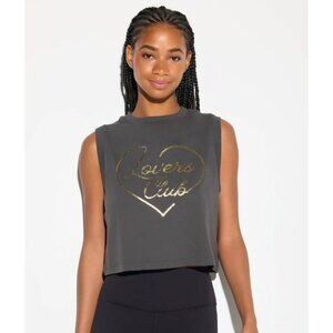Spiritual Gangster Lovers Crawford Crop Tank Women's Size XL in Ash Gray NWT!